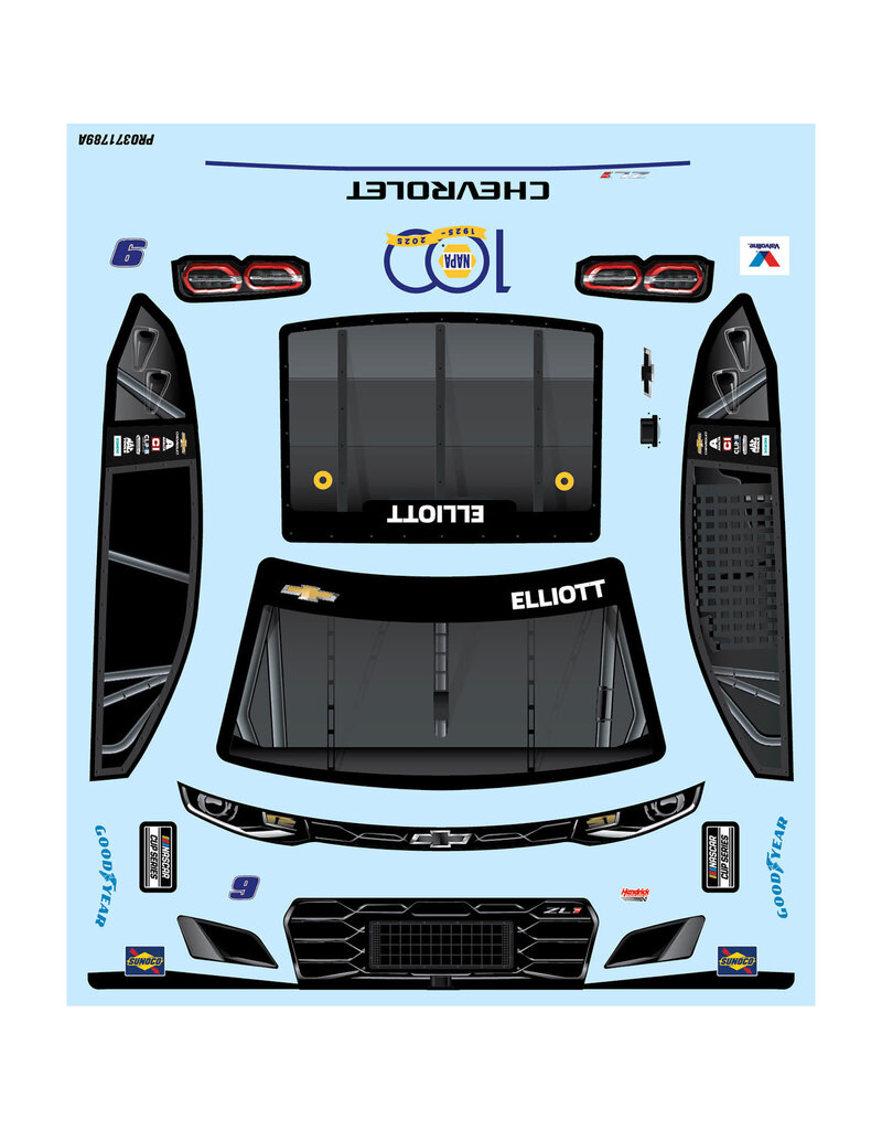 PROLINE RACING PRO371722 LIMITED EDITION 1/12 CHASE ELLIOTT #9 NAPA DIY CLEAR 2025 BODY: LOSI NASCAR