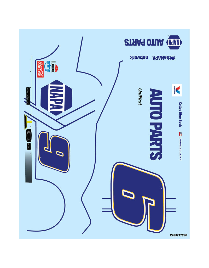 PROLINE RACING PRO371722 LIMITED EDITION 1/12 CHASE ELLIOTT #9 NAPA DIY CLEAR 2025 BODY: LOSI NASCAR