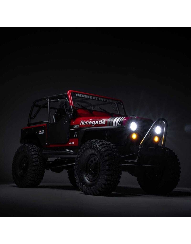 AXIAL AXI03008V2T1 1/10 SCX10 III JEEP CJ-7 4X4 RTR BRUSHED ROCK CRAWLER, RED