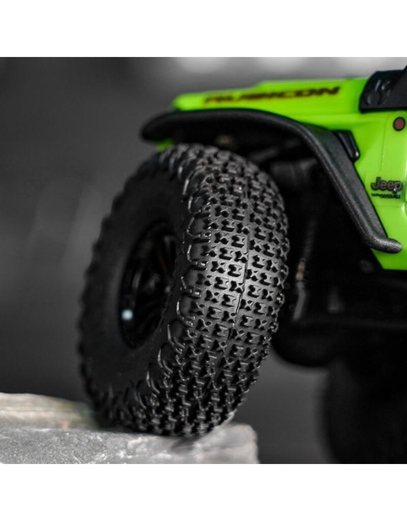 INJORA INJT7021 AXIAL SCX30 0.7" XHX PIN MICRO ROCK CRAWLER TIRES (4) (40MM OD) (S5) W/FOAM INSERTS