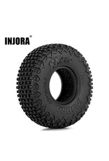 INJORA INJT7021 AXIAL SCX30 0.7" XHX PIN MICRO ROCK CRAWLER TIRES (4) (40MM OD) (S5) W/FOAM INSERTS