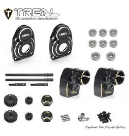 TREAL TRLX003YCWR21 AXIAL SCX10 PRO REAR PORTAL AXLE KIT W/STUB AXLE SHAFTS
