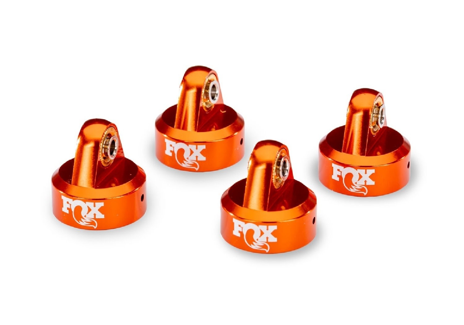 TRA8465 SHOCK CAP ALUM FOX ORNG