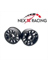NEXX RACING NXUSA-EVO-F-0 2WD “JUD” F8.5MM THREADED CARBON-FIBER REINFORCED EVO WHEELS (BLACK)