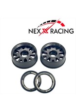 NEXX RACING NXUSA-EVO-F-0 2WD “JUD” F8.5MM THREADED CARBON-FIBER REINFORCED EVO WHEELS (BLACK)