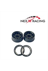 NEXX RACING NXUSA-EVO-F+1 2WD “JUD” F8.5MM THREADED CARBON-FIBER REINFORCED EVO WHEELS (BLACK)