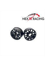 NEXX RACING NXUSA-EVO-F+2 2WD “JUD” F8.5MM THREADED CARBON-FIBER REINFORCED EVO WHEELS (BLACK)