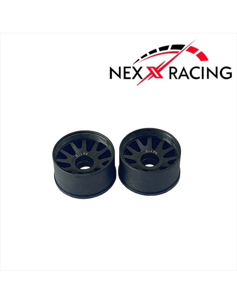 NEXX RACING NXUSA-EVO-R-0 2WD “JUD” R11MM THREADED CARBON-FIBER REINFORCED EVO WHEELS (BLACK)