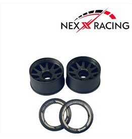 NEXX RACING NXUSA-EVO-R-0 2WD “JUD” R11MM THREADED CARBON-FIBER REINFORCED EVO WHEELS (BLACK)