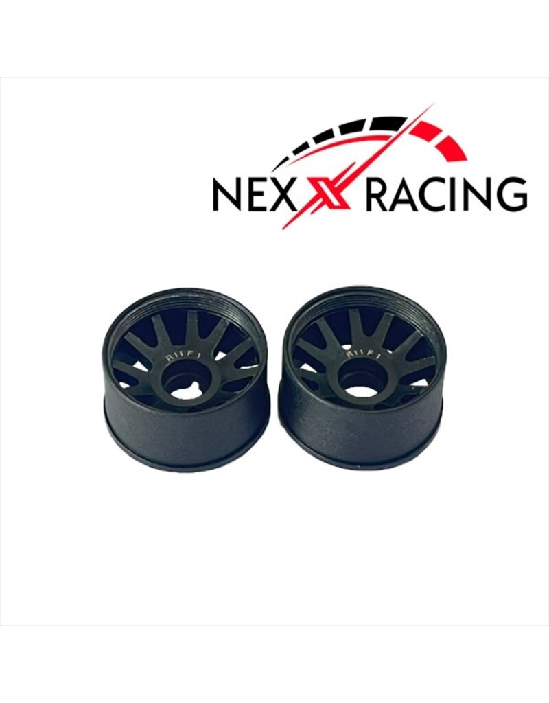 NEXX RACING NXUSA-EVO-R+1 2WD “JUD” R11MM THREADED CARBON-FIBER REINFORCED EVO WHEELS (BLACK)