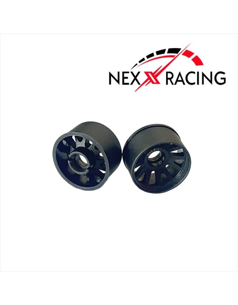 NEXX RACING NXUSA-EVO-R+1 2WD “JUD” R11MM THREADED CARBON-FIBER REINFORCED EVO WHEELS (BLACK)