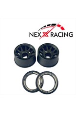 NEXX RACING NXUSA-EVO-R+1 2WD “JUD” R11MM THREADED CARBON-FIBER REINFORCED EVO WHEELS (BLACK)