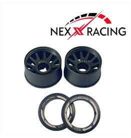 NEXX RACING NXUSA-EVO-R+1 2WD “JUD” R11MM THREADED CARBON-FIBER REINFORCED EVO WHEELS (BLACK)