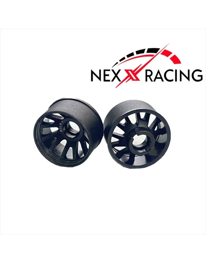 NEXX RACING NXUSA-EVO-R+3 2WD “JUD” R11MM THREADED CARBON-FIBER REINFORCED EVO WHEELS (BLACK)