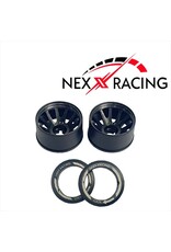 NEXX RACING NXUSA-EVO-R+3 2WD “JUD” R11MM THREADED CARBON-FIBER REINFORCED EVO WHEELS (BLACK)