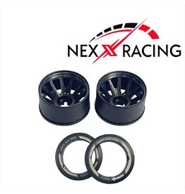 NEXX RACING NXUSA-EVO-R+3 2WD “JUD” R11MM THREADED CARBON-FIBER REINFORCED EVO WHEELS (BLACK)