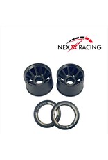 NEXX RACING NXUSA-EVO-R14 2WD “JUD” R14MM THREADED CARBON-FIBER REINFORCED EVO WHEELS (BLACK)