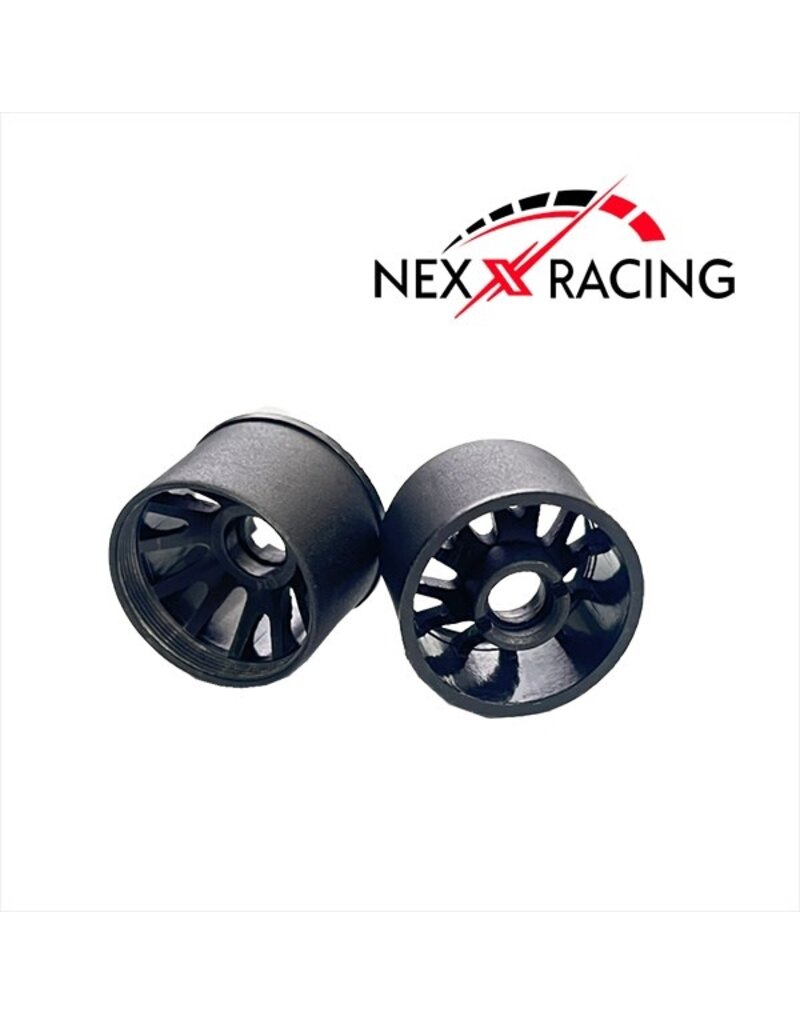NEXX RACING NXUSA-EVO-R14 2WD “JUD” R14MM THREADED CARBON-FIBER REINFORCED EVO WHEELS (BLACK)