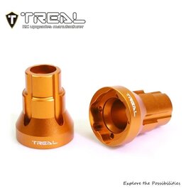 TREAL TRLB083DDBNMQ 7075 REAR AXLE MOUNT SET FOR LMT 3 DEGREE ORANGE