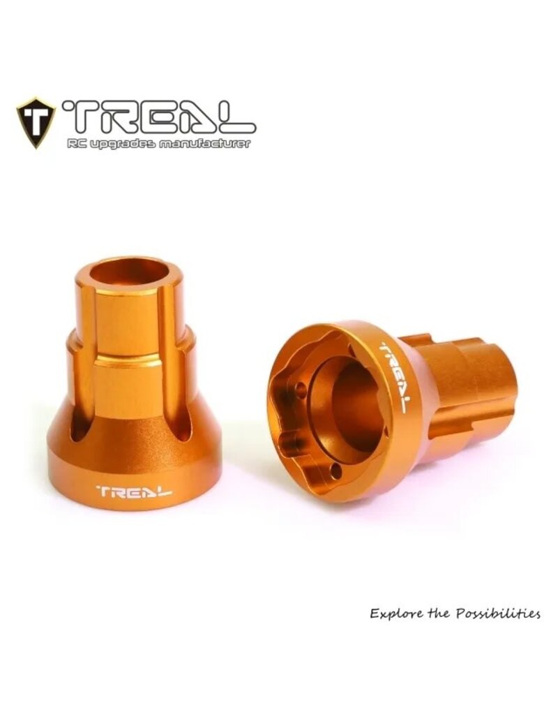 TREAL TRLB083DDBNMQ 7075 REAR AXLE MOUNT SET FOR LMT 3 DEGREE ORANGE