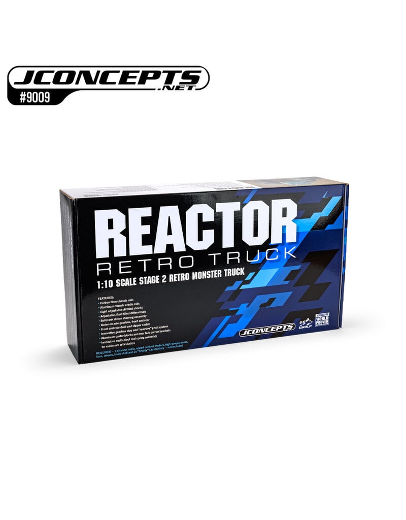 JCONCEPTS JCO9009 REACTOR STAGE 2 "WOLF" 1/10 ELECTRIC 4X4 MONSTER TRUCK KIT: 13" WHEELBASE