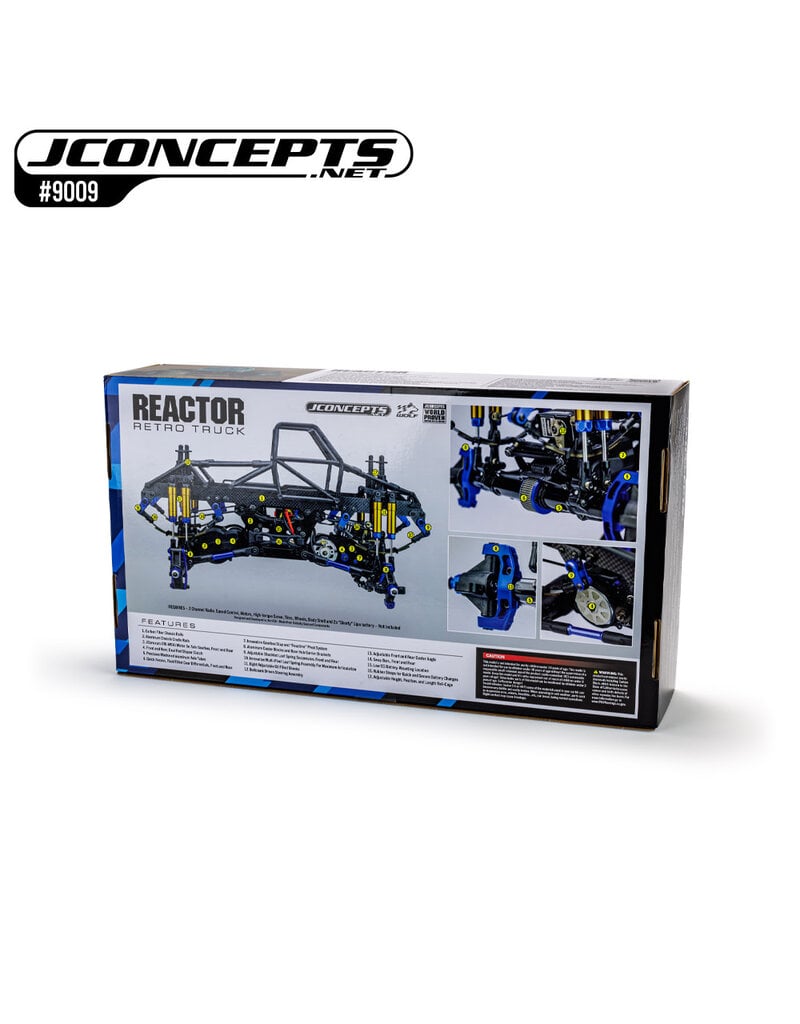 JCONCEPTS JCO9009 REACTOR STAGE 2 "WOLF" 1/10 ELECTRIC 4X4 MONSTER TRUCK KIT: 13" WHEELBASE