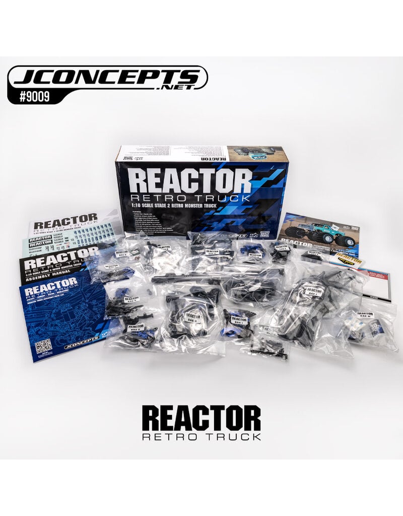 JCONCEPTS JCO9009 REACTOR STAGE 2 "WOLF" 1/10 ELECTRIC 4X4 MONSTER TRUCK KIT: 13" WHEELBASE