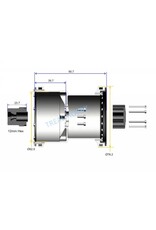 TREAL TRLB07GN6GKB6 2.6" ALUMINUM BEADLOCK MONSTER TRUCK WHEELS (SILVER/GREEN) (2)