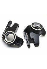 TREAL TRLX0032N3I61 SCX6 ALUMINUM FRONT STEERING KNUCKLES (BLACK) (2)