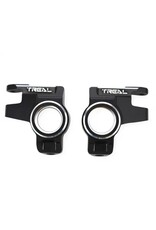 TREAL TRLX0032N3I61 SCX6 ALUMINUM FRONT STEERING KNUCKLES (BLACK) (2)