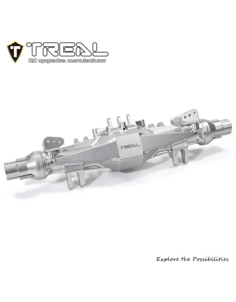 TREAL TRLX004XGG09N LOSI LMT 2.0 7075 ALUMINUM REAR AXLE HOUSING SET (SILVER) W/ALUMINUM REAR HUBS & BOTTOM SHOCK MOUNTS
