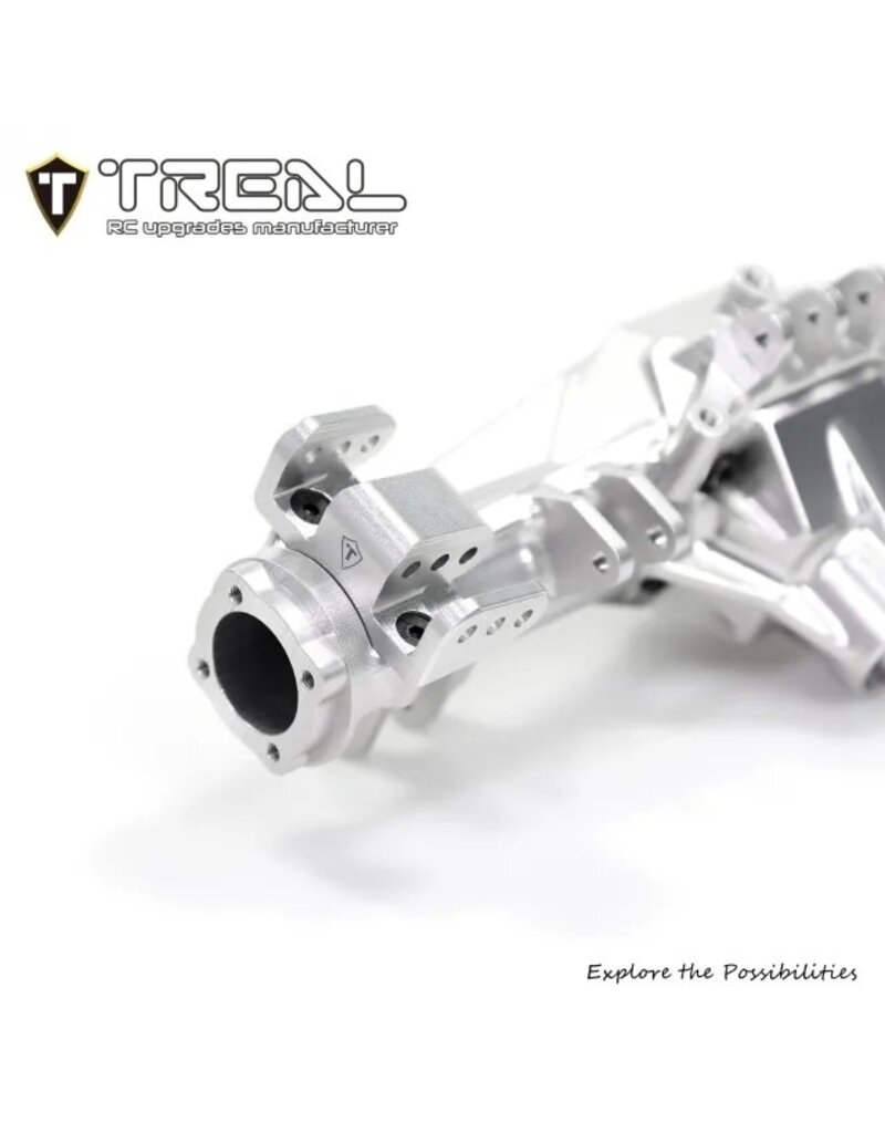TREAL TRLX004XGG09N LOSI LMT 2.0 7075 ALUMINUM REAR AXLE HOUSING SET (SILVER) W/ALUMINUM REAR HUBS & BOTTOM SHOCK MOUNTS