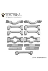 TREAL TRLX004XGHJDJ LOSI LMT 2.0 7075 ALUMINUM CROSSBAR CHASSIS BRACE SET (SILVER)