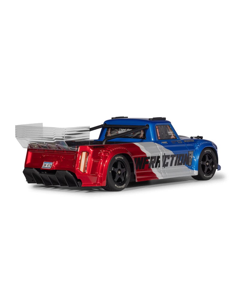 ARRMA ARA4315V4T1 1/8 INFRACTION 223S DSC 4X4 RTR BRUSHLESS ALL-ROAD STREET BASH , BLUE/RED
