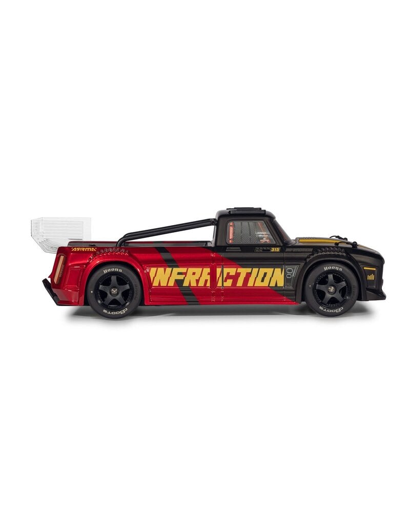 ARRMA ARA4315V4T2 1/8 INFRACTION 223S DSC 4X4 RTR BRUSHLESS ALL-ROAD STREET BASH , BLACK/RED