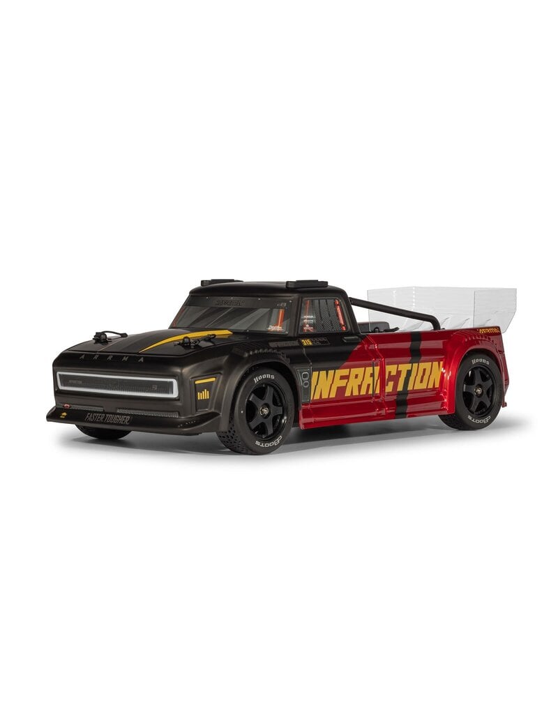 ARRMA ARA4315V4T2 1/8 INFRACTION 223S DSC 4X4 RTR BRUSHLESS ALL-ROAD STREET BASH , BLACK/RED