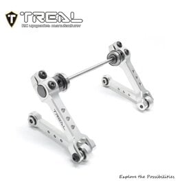 TREAL TRLX002V2VCIF LOSI LMT CNC ALUMINUM SWAY BAR SET (SILVER) (2) (FRONT/REAR)
