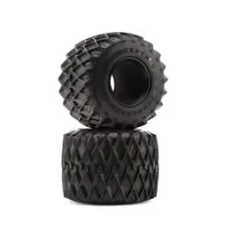 JCONCEPTS JCO4181-01 CHEESE RACER 2.6" MONSTER TRUCK TIRES (2) (BLUE) W/FOAM INSERTS