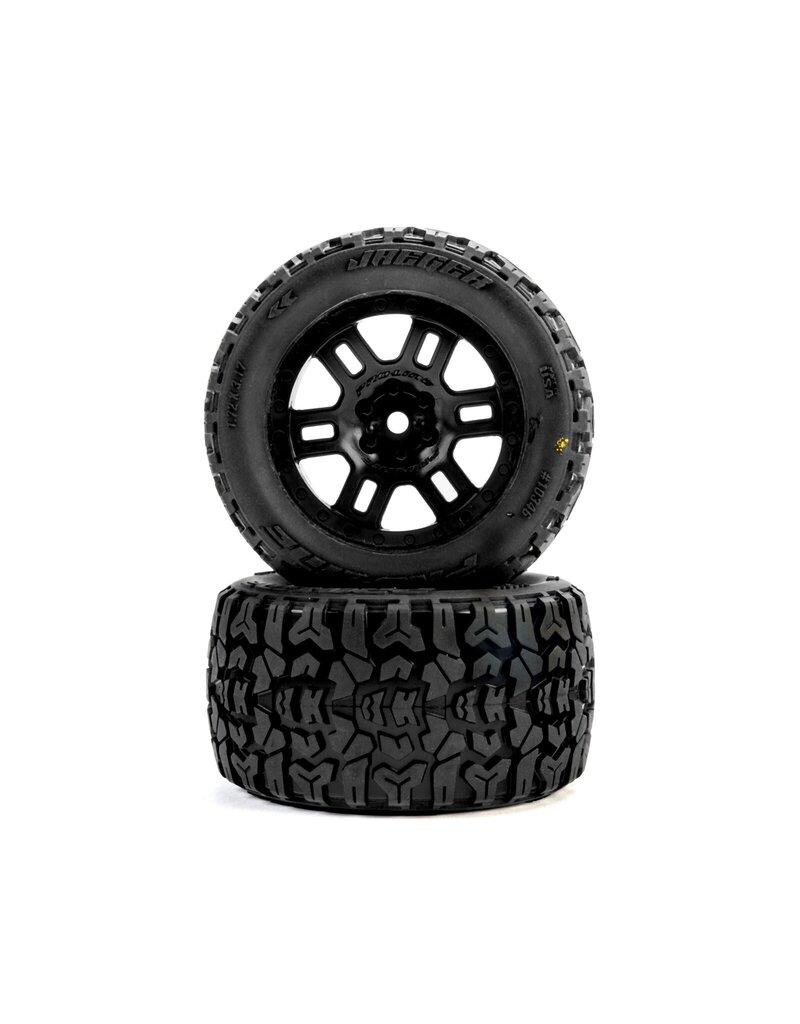 PROLINE RACING PRO1034610 JAEGER F/R MT TIRES MTD 12MM BLACK SPLIT SIXFOR ARRMA MINI KRATON (2)
