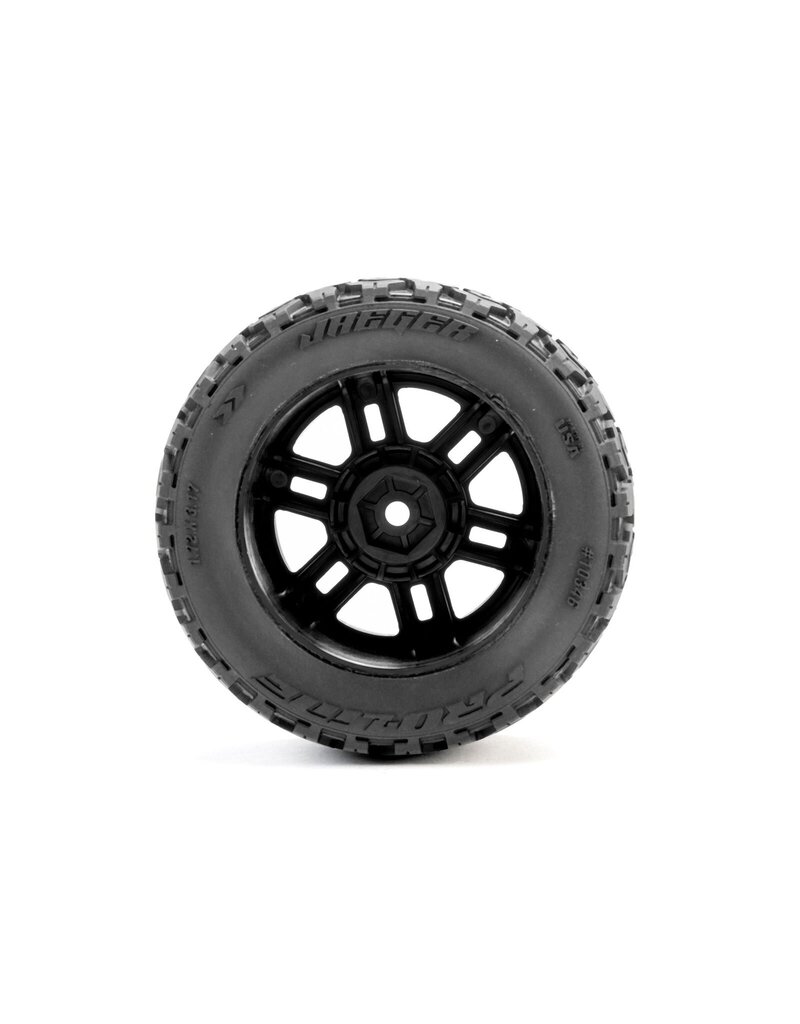 PROLINE RACING PRO1034610 JAEGER F/R MT TIRES MTD 12MM BLACK SPLIT SIXFOR ARRMA MINI KRATON (2)