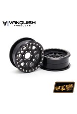 VANQUISH VPS08240 2.2" BATTLE BORN KILO ALUMINUM BEADLOCK CRAWLER WHEELS: BLACK (2)