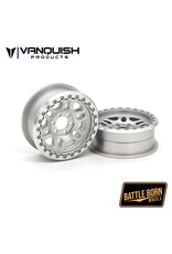 VANQUISH VPS08241 2.2" BATTLE BORN KILO ALUMINUM BEADLOCK CRAWLER WHEELS: CLEAR (2)
