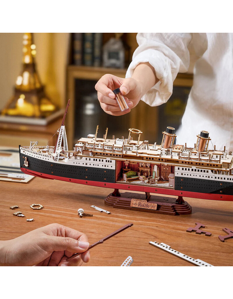 ROBOTIME ROETGL02 1912 ETERNAL ATLANTIC VOYAGER (TITANIC) 3D WOODEN PUZZLE