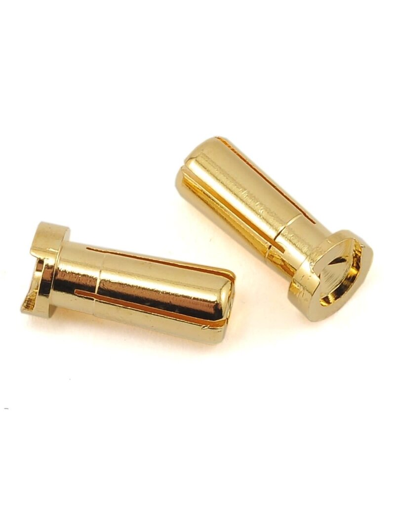 PROTEK RC PTK-5045 LOW PROFILE 5MM "SUPER BULLET" SOLID GOLD CONNECTORS (2 MALE)