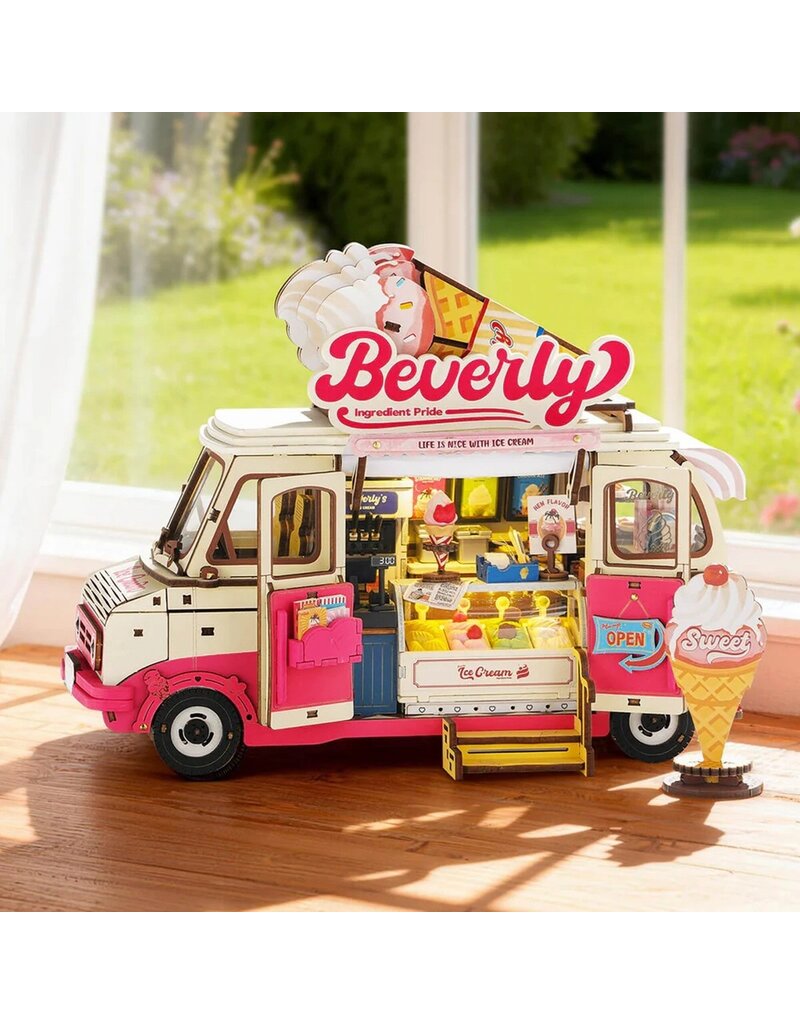 ROBOTIME ROETGS06  BEVERLY'S ICE CREAM TRUCK 3D WOOD PUZZLE