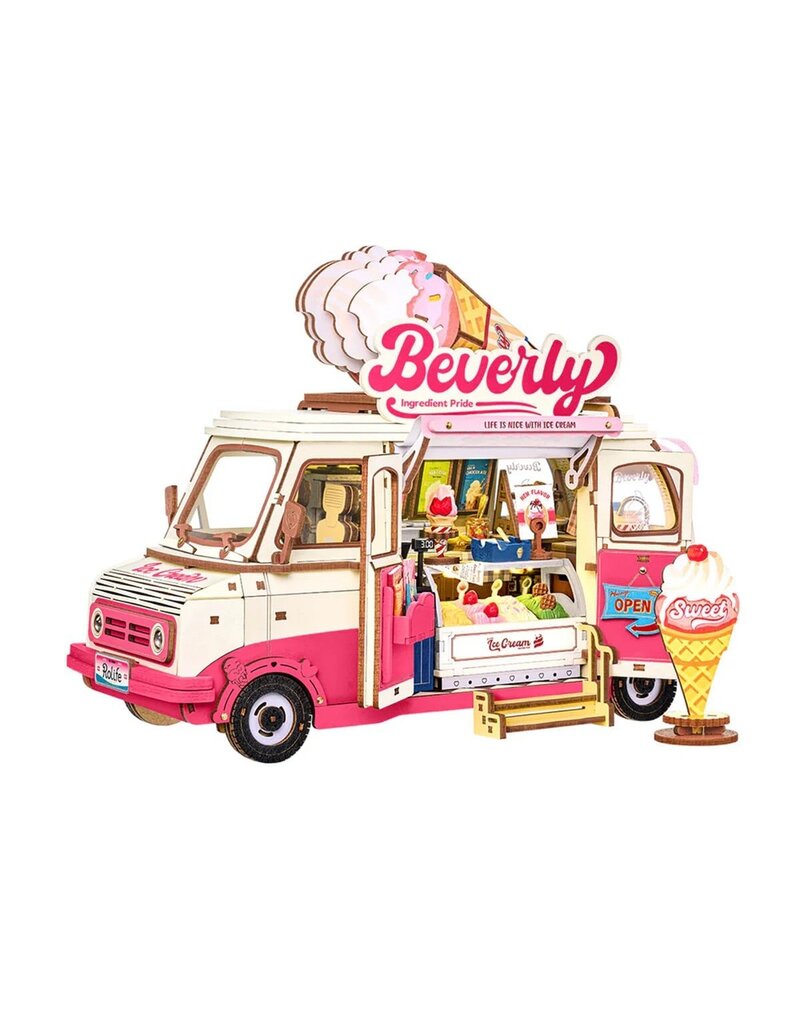 ROBOTIME ROETGS06  BEVERLY'S ICE CREAM TRUCK 3D WOOD PUZZLE