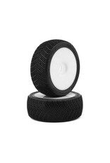 JCONCEPTS JCO4071-12 FALCON PRE-MOUNTED 1/8TH BUGGY TIRES (2) (WHITE) (GREEN)