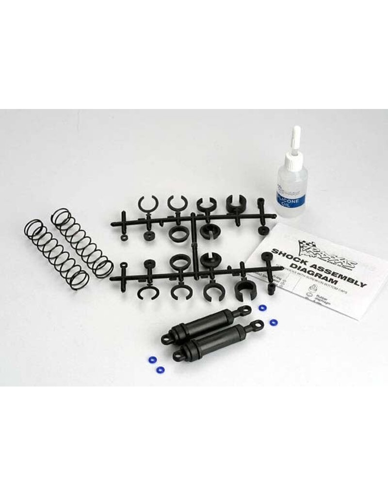 TRAXXAS TRA3762 ULTRA SHOCKS (BLACK) (XX-LONG) (COMPLETE W/ SPRING PRE-LOAD SPACERS & SPRINGS) (REAR) (2)