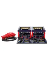 BURAGO 1851433 1/43 DISPLAY STAND -VEHICLE INCLUDED 20 PIECES FORMULA  RACING RED BULL PADDOCK SET