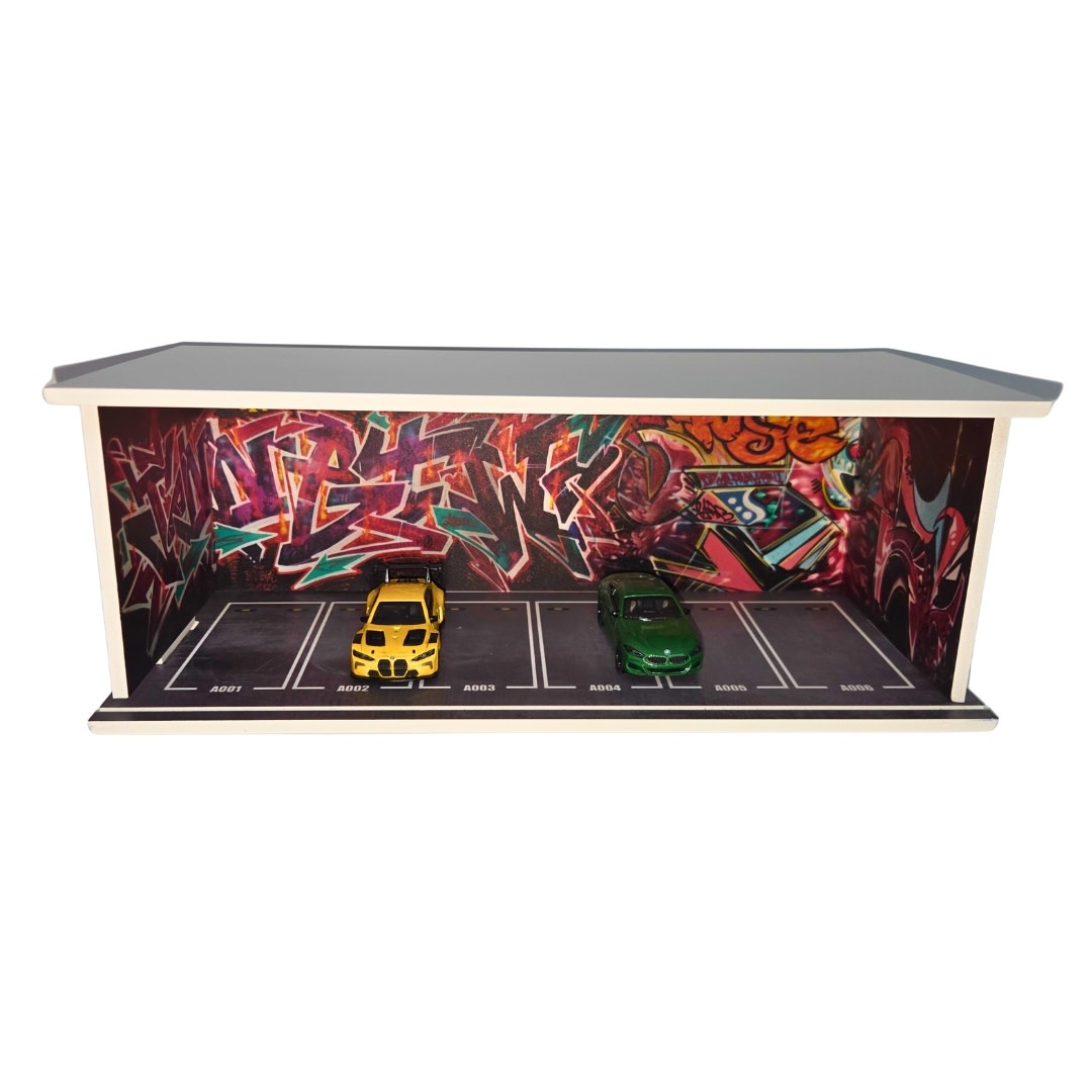 IMX2561 1/64 SCALE GARAGE GRAFFITI WALL SCENE